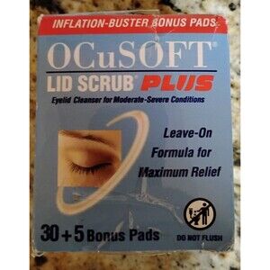 OCuSOFT Lid scrub plus pre- moistened pads 30 count plus extra 5